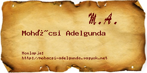 Mohácsi Adelgunda névjegykártya